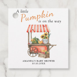 A Little Pumpkin is on the way Baby Shower フェイバータグ