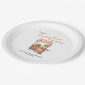 A Little Pumpkin is on the way Baby Shower ペーパープレート (アングル)