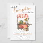 A Little Pumpkin is on the way Baby Shower 招待状 (正面)