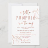 A Little Pumpkin is on the way Baby Shower 招待状 (正面)