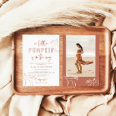 A Little Pumpkin is on the way Baby Shower 招待状