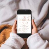 A Little Pumpkin is on the way Baby Shower 招待状