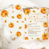A Little Pumpkin is on the way Baby Shower 招待状