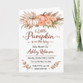 A Little Pumpkin Is on the Way Baby Shower Card  カード (正面)