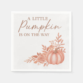 A Little Pumpkin  Is On The Way Cocktail Napkins スタンダードカクテルナプキン
