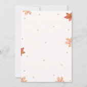 A Little Pumpkin Is on The Way, Fall Baby Shower サンキューカード (裏面)