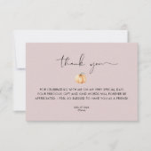 A Little Pumpkin Is On The Way Fall Baby Thank You サンキューカード (正面)