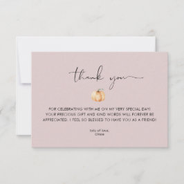 A Little Pumpkin Is On The Way Fall Baby Thank You サンキューカード