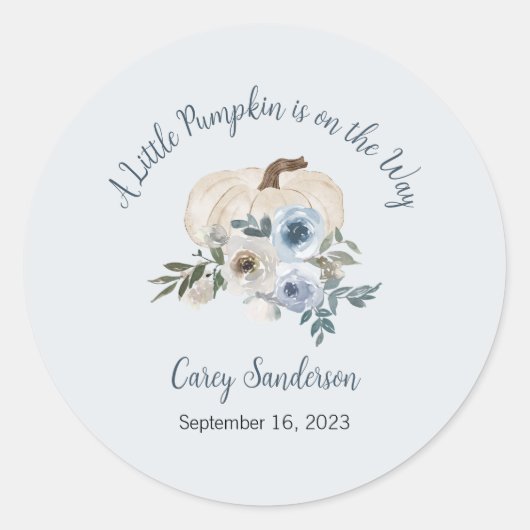 A Little Pumpkin is on the Way Labels, Stickers ラウンドシール (正面)