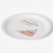 A Little Pumpkin Is On the Way Paper Plate ペーパープレート (アングル)