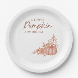 A Little Pumpkin Is On the Way Paper Plate ペーパープレート