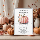 A Little Pumpkin Pink Baby Shower Invitation 招待状