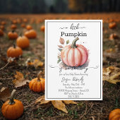 A Little Pumpkin Pink Baby Shower Invitation 招待状