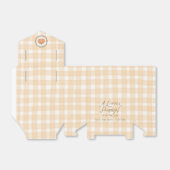 A Little Pumpkin Whimsical Gingham Baby Shower フェイバーボックス (折り畳みなし)