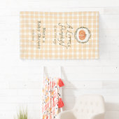 A Little Pumpkin Whimsical Gingham Baby Shower 横断幕 (インサイチュ)