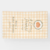 A Little Pumpkin Whimsical Gingham Baby Shower 横断幕 (横)