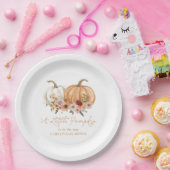 A Little Pumpkin Wildflower Baby Shower ペーパープレート (パーティー)