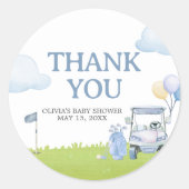A Little Putter Golf Baby Shower ラウンドシール (正面)