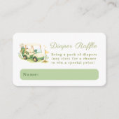 A Little Putter Golf Baby Shower Diaper Raffle エンクロージャーカード (正面)