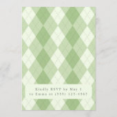 A Little Putter Golf Cart Boy Shower 招待状 (裏面)