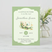 A Little Putter Golf Cart Boy Shower 招待状 (スタンド正面)