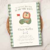 A Little Putter Golf Theme Preppy Plaid Boy  招待状