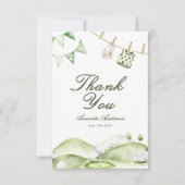 A Little Putter Is On The Way Boy Baby Shower  サンキューカード (正面)