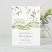 A Little Putter Is On The Way Boy Baby Shower  招待状 (スタンド正面)