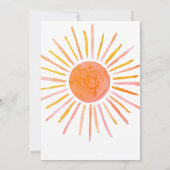 A Little Ray Of Sunshine Baby Shower 招待状 (裏面)
