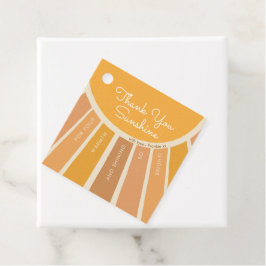 A Little ray of Sunshine Baby Shower Thank You フェイバータグ