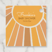 A Little ray of Sunshine Baby Shower Thank You フェイバータグ (裏面)