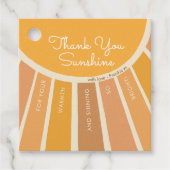 A Little ray of Sunshine Baby Shower Thank You フェイバータグ (正面)