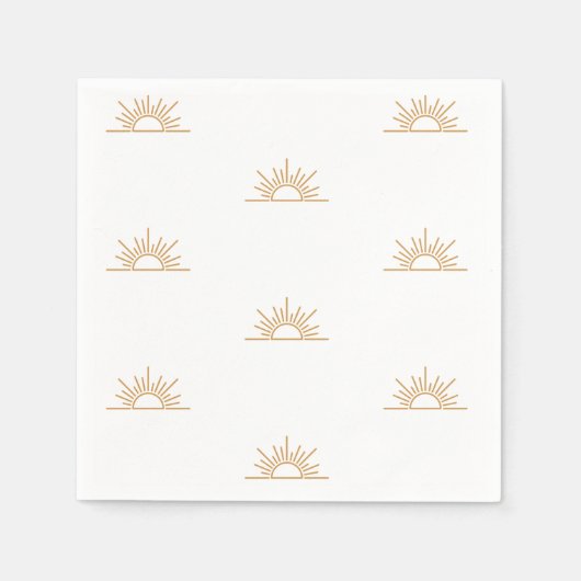 A Little Ray of Sunshine Boho Baby Shower スタンダードカクテルナプキン (正面)
