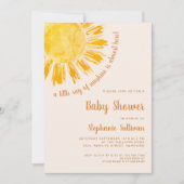 A Little Ray of Sunshine Boho Baby Shower 招待状 (正面)