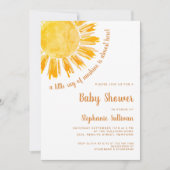 A Little Ray of Sunshine Boho Baby Shower 招待状 (正面)