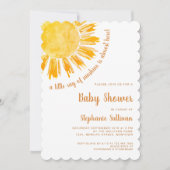 A Little Ray of Sunshine Boho Baby Shower 招待状 (正面)