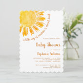 A Little Ray of Sunshine Boho Baby Shower 招待状 (スタンド正面)
