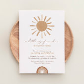A Little Ray of Sunshine Boho Baby Shower 招待状