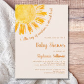 A Little Ray of Sunshine Boho Baby Shower 招待状