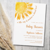 A Little Ray of Sunshine Boho Baby Shower 招待状