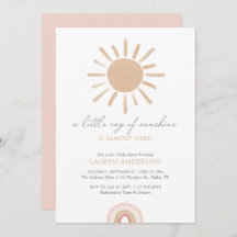 A Little Ray of Sunshine Boho Girl Baby Shower