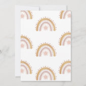 A Little Ray of Sunshine Boho Rainbow Baby Shower 招待状 (裏面)