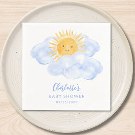 A Little Ray Of Sunshine Boy's Baby Shower スタンダードカクテルナプキン