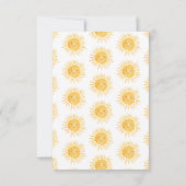 A Little Ray of Sunshine Clouds Baby Shower サンキューカード (裏面)