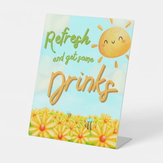 A Little Ray of Sunshine - Drinks Sign 台座サイン (正面)