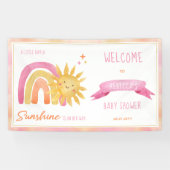 A Little Ray of Sunshine Girl Baby Shower Banner 横断幕 (横)