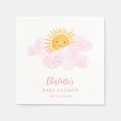 A Little Ray Of Sunshine Girl's Baby Shower スタンダードカクテルナプキン (正面)