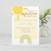 A Little ray of Sunshiru Is Most Hereベビー 招待状 (スタンド正面)