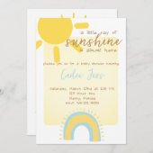 A Little ray of Sunshiru Is Most Hereベビー 招待状 (正面/裏面)