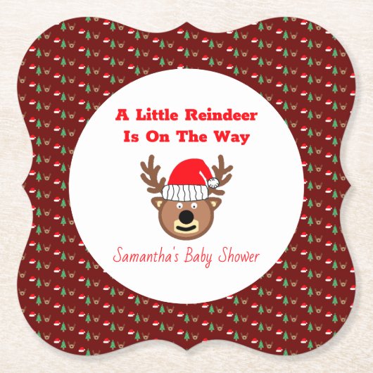 A Little Reindeer Is On The Way ペーパーコースター (正面)